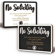 Funny No Soliciting Sign For House Door - Small No Soliciting Sign - B13