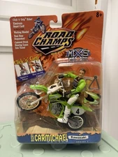 2000 Road Champs MXS Ricky Carmichael #4 Dirtbike Toy Kawasaki Figure Rare New