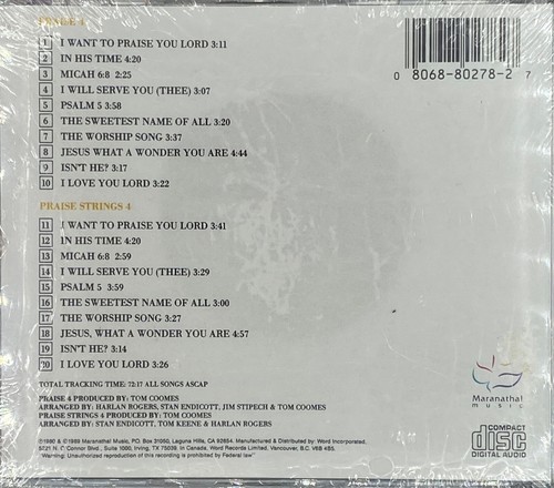 OOP Brand NEW Double Praise 4 Praise 4/ Instrumental Praise 4 1980/1989 RARE SS - Bild 2 von 2