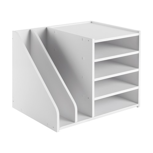 6 Compartment File Holder Organizer Pvc Mail Sorter 15.35*12.16*11.81 In - Picture 8 of 14