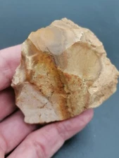 Neanderthal France Middle Paleolithic Mousterian side scraper in banded flint