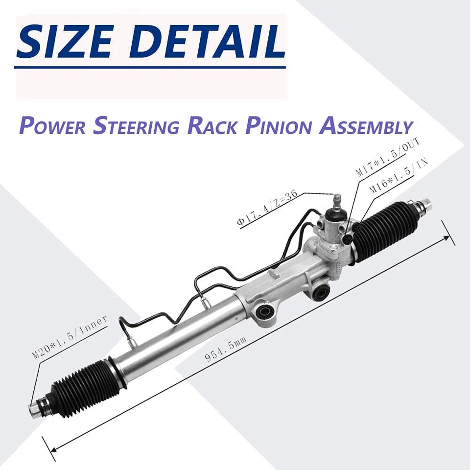 Power Steering Rack & Pinion For Toyota 4Runner Tacoma 4WD 2WD 44200-35013 Foto 2 de 4