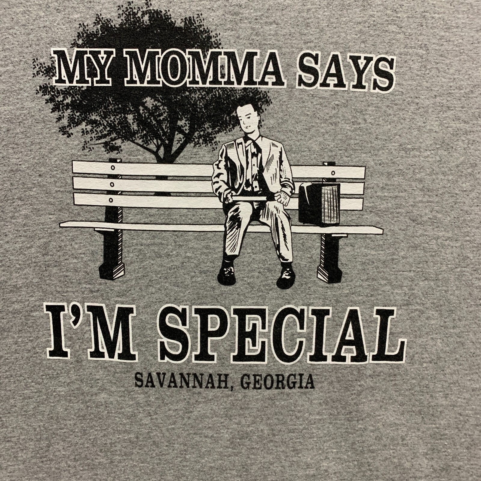 Forrest Gump My Momma Says I'm Special - T-Shirt - Gray - Men's Size Large