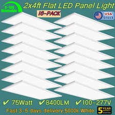 LED Panel Light 2x4FT,75W Recessed Edge-Lit Drop Ceiling Troffer LED Flat Lights