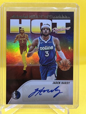 2023-24 NBA Hoops Jaden Hardy RC Hot Signatures Auto HS-JDN 
