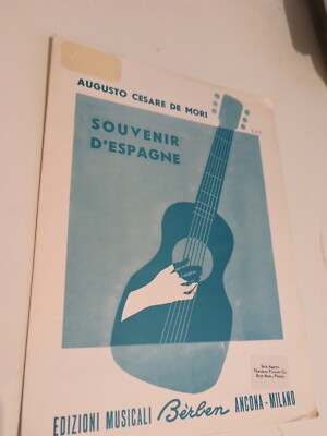 Augusto De Mori Souvenir D'Espagne Classical Guitar Extremely Rare Sheet Music