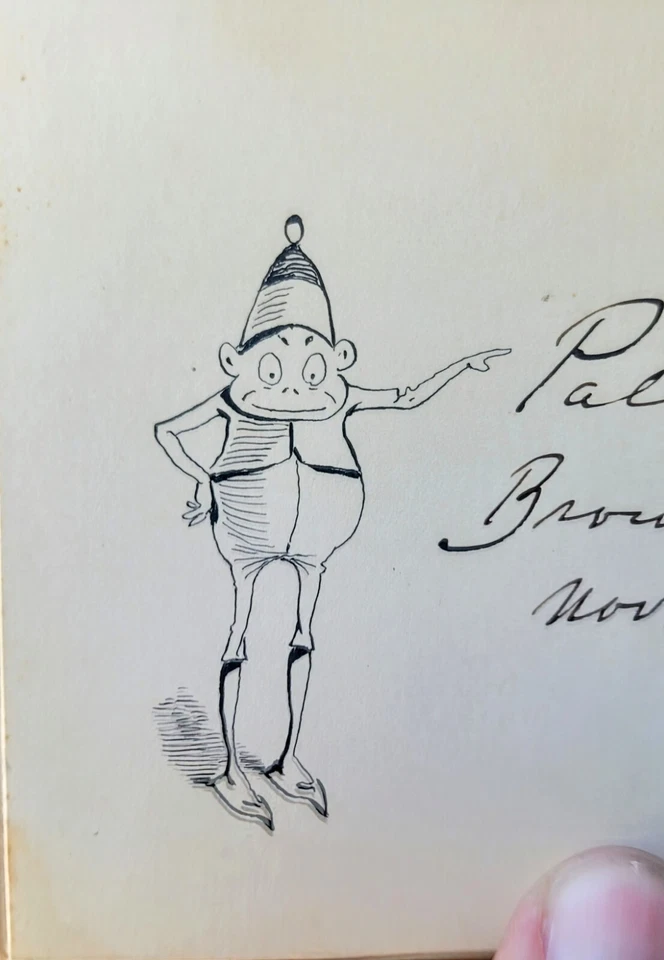 Palmer Cox Brownie Original Arte Tinta Dibujo FIRMADO 1899 RARO Foto 3 de 4