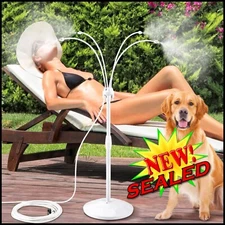Portable Outdoor Misting Cooling System with Fillable Base Misters for outside