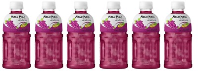 6x Mogu Mogu Uva Drink Getränk mit Traubengeschmack und Nata de Coco PET 320ml