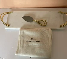 Michael Aram Calla Lily Small Cheese Board w/Spreader Store Display Damage Box @