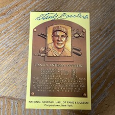 Autographed Stan Coveleski HOF Placque