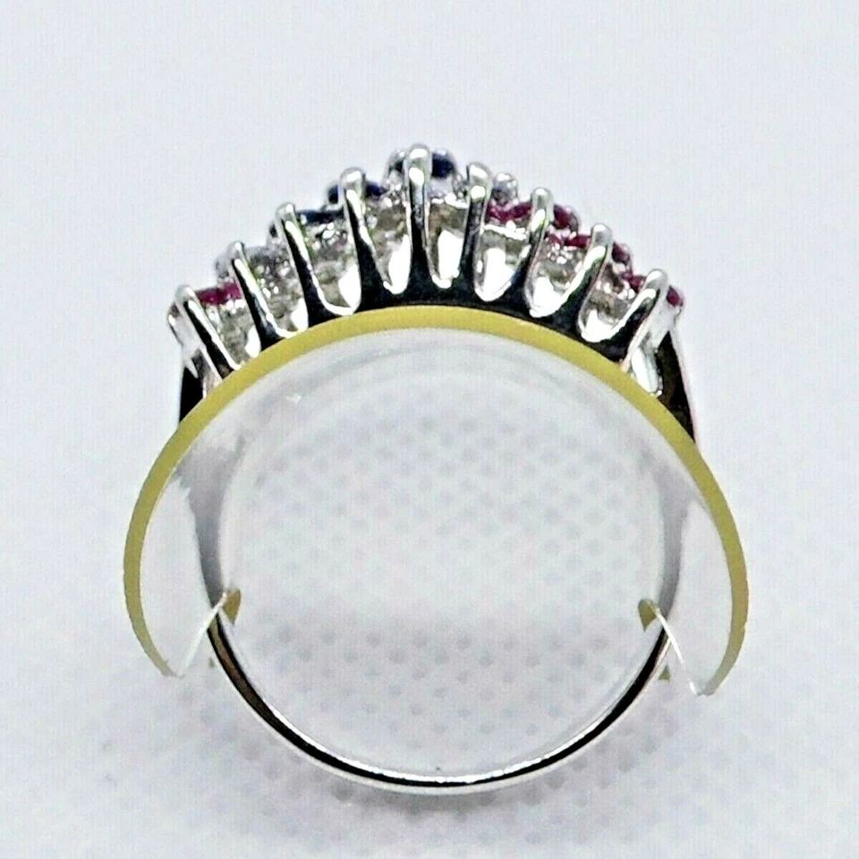 Klassischer Rubin Saphir Ring 925 Sterling Silber rhodiniert 18,8 mm 59 - Bild 4 von 4