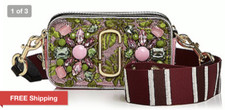 🌺🌹Marc Jacobs MARC JACOBS Snapshot Floral Brocade Bag Green Multi/Gold 