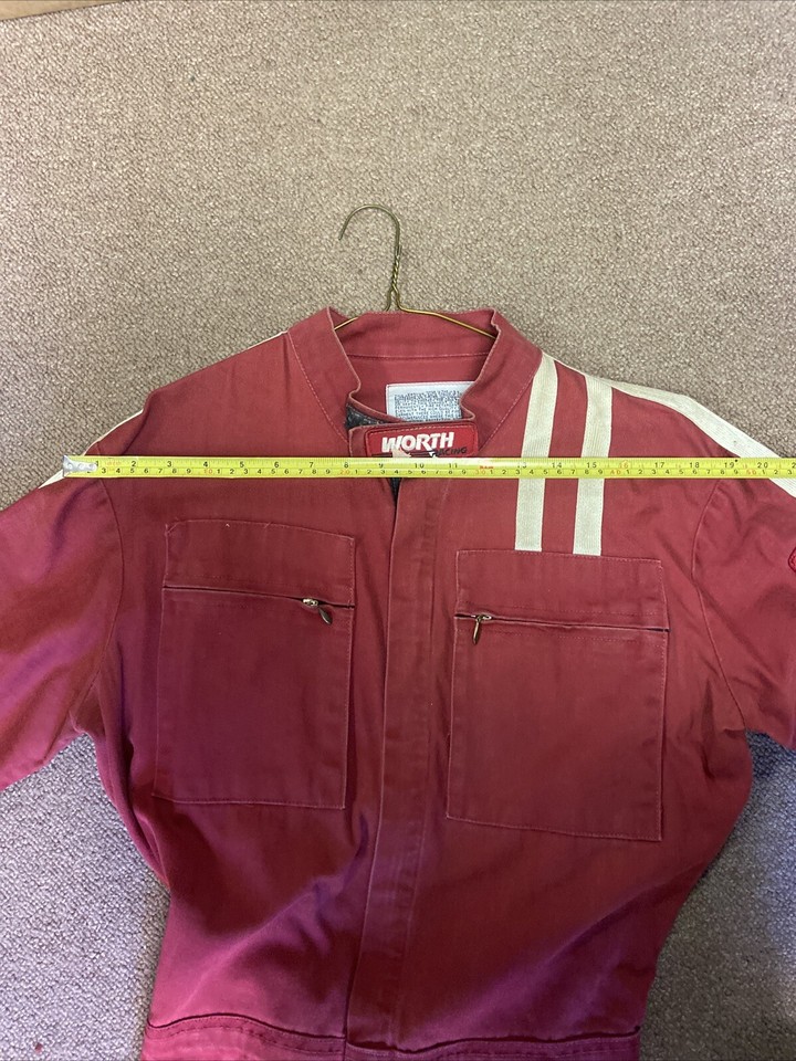 VTG Worth Racing Suit Coveralls Red/White - Auto Racing | eBay