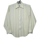 VTG 70s Marc Richards Polyester Blend Dress Casual Shirt sz Large Plaid LS Disco — photo 1