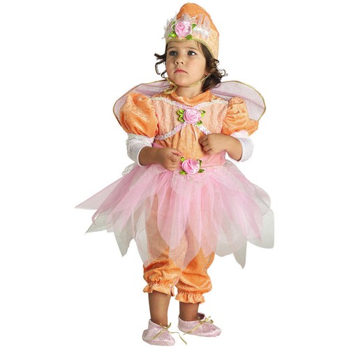 Costume Vestito Carnevale Bambina BABY FATINA DEI FIORI Rosa 12 Mesi 1 Anno  | eBay