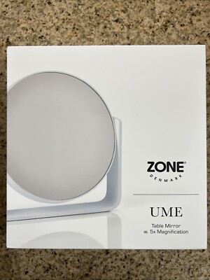Zone Denmark Table Mirror Ume Cosmetic Mirror Mirror 5x Magnification White -NEW