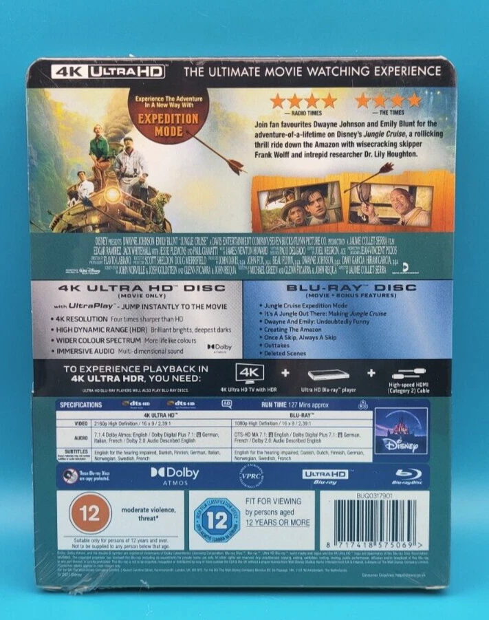 Disney's Jungle Cruise SteelBook 4K UHD Blu-ray, Ultra HD. UK - Image 2 of 4