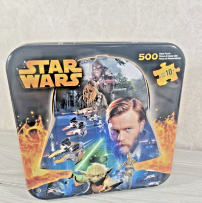 Star Wars PUZZLE 500 Piece Double Sided Jigsaw Puzzle in Tin Collector s Box