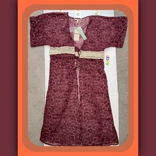 QUAGGA GREENLABEL WOMEN  s SHEER LONG 3/4 SLEEVE KIMONO EXOTIC PRINT ONE-SIZE