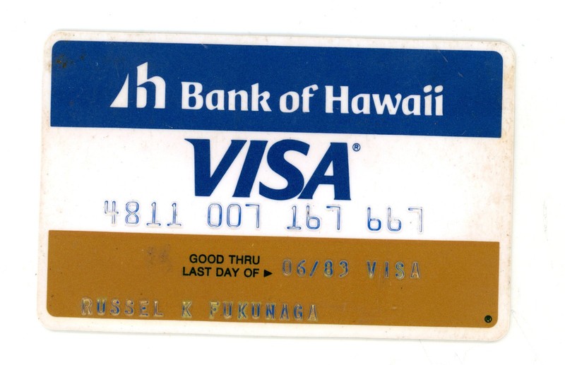 1983 Bank of Hawaii, Hawaii Signed Visa Credit Card