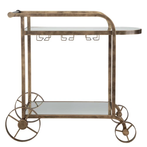 Uttermost Carrinho Antique Brass Bar Cart - Picture 4 of 6