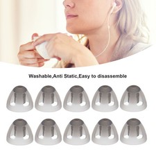 10 Pcs Hearing Aids Dome Soft Open Domes Black Layer Replacements Eartip For CUT