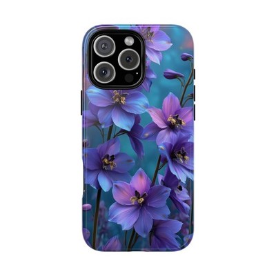 Phone Ink - iPhone | Galaxy | Pixel Case - Purple Delphinium Flowers