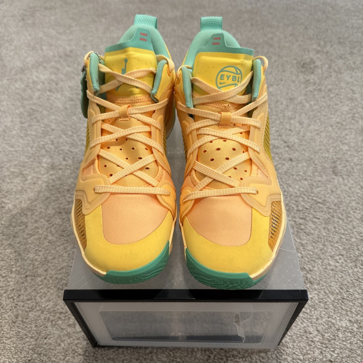 Jordan Air Jordan 37 Low Men\'s Size 10.5 Citron Tint EYBL Basketball Shoes EYBL 2023 Air Jordan 37 Low DETAILED LOOK + PRICE - YouTube main image 4