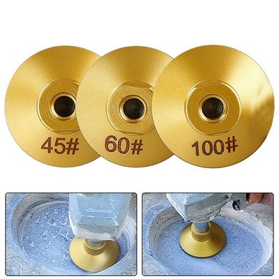  for m10 Thread 2 Inch Brazed Grinding Wheel 100 Grit for Angle Grinder Use