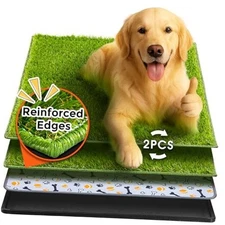  Dog Grass Pad with Tray Large, 35"x22.5", POTTY SYSTEM-35"X22.5" POTTY SYSTEM