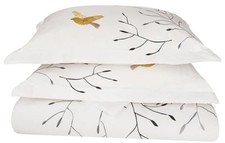Swallow Cotton 200TC Duvet Cover Set, King/California King Gold Swallow