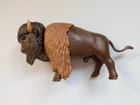Vintage Playmobil Buffalo Bison Brown Plastic Animal Figure Western 1988