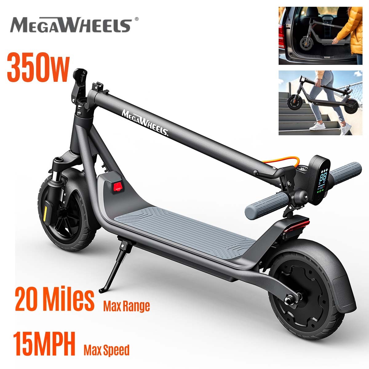 300W 7.5AH Folding Electric Scooter Adult 10'' Urban Commuter E-scooter Range