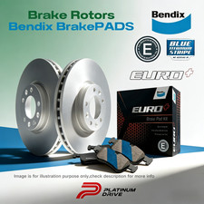 Front Disc Rotors+Bendix EURO+Brake Pads for Citroen C3 FC FN HB SC 03-24 266mm