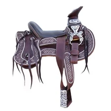 15" Montura Charro Saddle Rescada Acero Fina