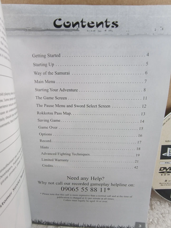 Way of the Samurai PS2 PAL English/French/German Disc & Booklet Big Scratches - Image 2 of 4