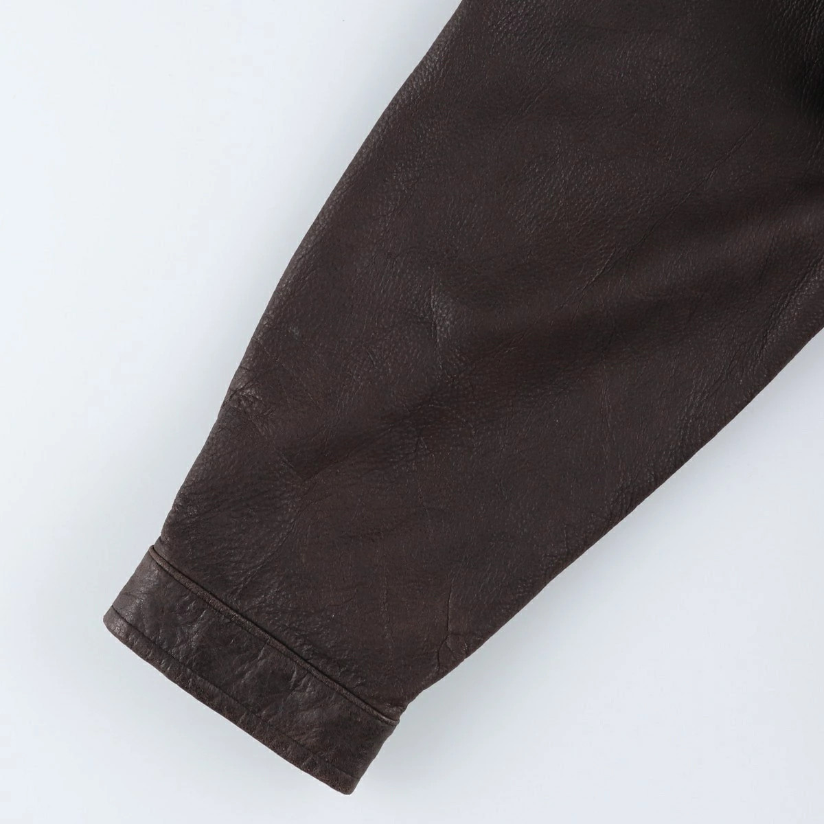 Columbia Leather Bomber Jacket Men's XL Brown Vintage Used Leather Coat image 9