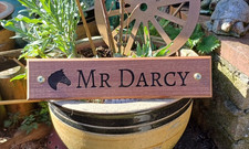 Personalised Wooden  Horse, pony   stable door Sign plaque ENGRAVED name plate