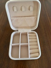 Womens White Travel Jewelry Box