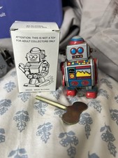 Schylling Wind-Up Tin Toy Robot MS235 in Original Box, With Wind Key