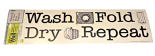 Main Street Wall Stickers Laundry Room Wash Fold Dry Repeat Removable Decals SEE