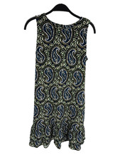 Tommy Hilfiger Womens Paisley Shift Dress Sleeveless Ruffle Hem Size 8