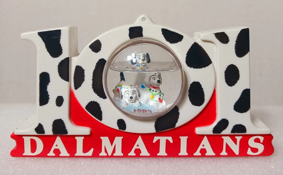 6 McDonalds Disney 101 Dalmatians SNOW DOME Globe Set of 4 Christmas Ornaments, - Image 2 of 4