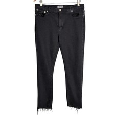 Agolde Toni Jeans Women Size 31 Mid Rise Straight Raw Hem in Feral