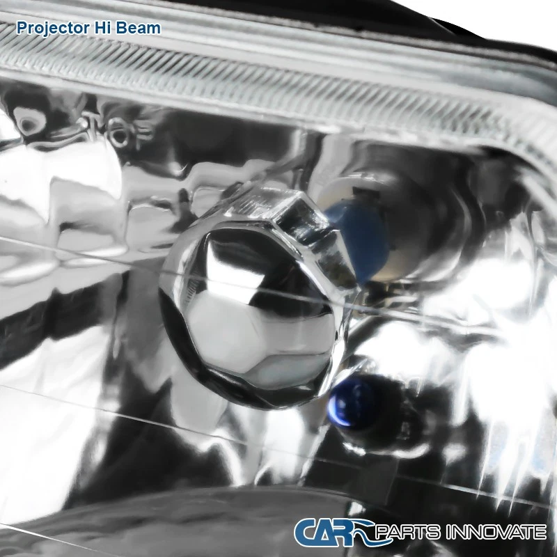 7"X6" H6052 Sealed Beam Replacement Chrome Clear Cut Headlights w/ H4 Bulbs Pair - Image 3 of 4