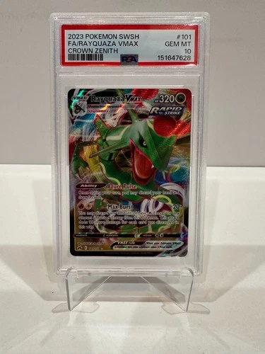 2023 Pokemon Rayquaza VMAX 101/159 SWSH: Crown Zenith Holo PSA 10 Gem Mint