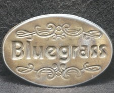 XD13152 SWEET VINTAGE 1970s   BLUEGRASS   MUSIC GENRE MENS BRASS BELT BUCKLE