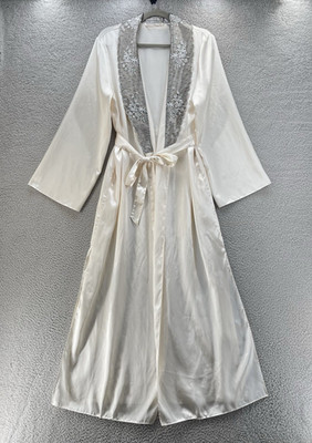Valerie Stevens Robe Women Medium Cream Black Mesh Designer Wedding Special *