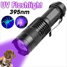 UV Ultraviolet Flashlight Black Light 395nm 365nm Detector Urine Pet Stains